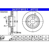 Ate Remschijf 24.0117-0112.1, 1 stuk