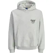 Jack & Jones Sweatshirt 'JORNorrebro' zwart / wit gemêleerd