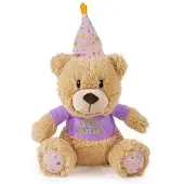 Rosewood Chubleez Bonnie Birthday Bear – Pluche Hondenspeeltje met Pieper – Zachte Knuffelbeer & Verjaardagscadeau voor Honden