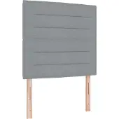 vidaXL Boxspringbed met matras, lichtgrijs, 80 x 200 cm, stof