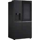 LG InstaView GSGV81EPLL, Vrijstaand, Amerikaanse deur, Zwart, Binnenin, R600a, Glas