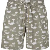 Urban Classics Zwemshorts olijfgroen / wit