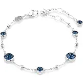 Swarovski - Dames Armband - Blauw & Zilver