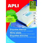 APLI witte etiketten ft 38 x 21,2 mm (b x h), 6.500 stuks, 65 per blad (1283)