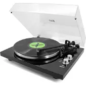 Soundmaster PL790SW Platenspeler met Bluetooth Zwart (Handmatig), Platenspeler, Zwart