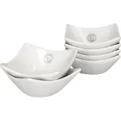 MamboCat 6 stuks tapasschaaltjes wit 7x7cm - 24303375