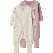 Name it Nachtkledij lichtbeige / donkergrijs / oudroze