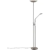 LINDBY Vloerlampe , Jonne, dimbare, Metallic, Woonkamer, Metaal, Modern