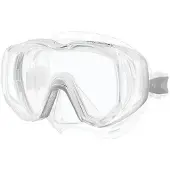 Tusa Freedom Tri-Quest – Panoramische duikbril & snorkelmasker met extra breed zichtveld – CrystalView glas – Transparant/Transparant - M3001 T