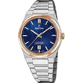 Festina Horloge Rivé Swiss Made Blue & Rose-gold