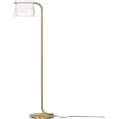 Maytoni LED-vloerlamp Cabaret, messing / goud, Woon-/ Eetkamer, metaal, LED vloerlamp