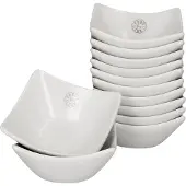 MamboCat 12 stuks tapasschaaltjes wit 7x7cm - 24303375
