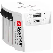 Skross Wereldwijde Usb-reisadapter - 2x Usb-a Wit (7640166323693)