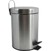 MSV kleine Pedaalemmer - RVS - zilver - 3L - 16 x 25 cm - Pedaalemmers