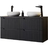 En.casa Dubbele wastafelonderkast Newport met 2 wastafels zwart []