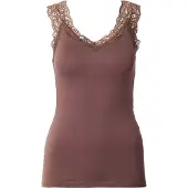 Pieces Top 'PCBarbera' chocoladebruin