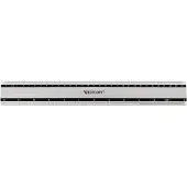 Wescott Westcott Liniaal Aluminium 30cm Grijs grijs Aluminium Wescott Liniaal