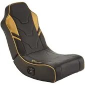 X Rocker Gamestoel voor kinderen - Shadow - inklapbaar - 2.0 audio - 2 speakers - floor rocker – zwart/goud
