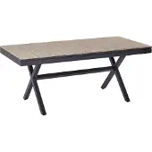 Beliani FANES - Verlengbare tafel-Lichte houtkleur-Aluminium