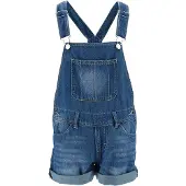Levi's Kids tuinbroek dark blue denim Meisjes | Maat: 152