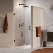 Brauer Void profielloze nisdeur 100cm gunmetal geborsteld PVD