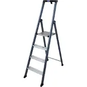 Krause Trapladder, geanodiseerd, 4 treden