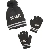 Nasa Set van muts + handschoenen voor jongens NASA antracietgrijs