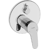 Hansa Badarmatuur Hansamix Chroom, inbouwmodel voor bad, mengkraan met één hendel, complete installatieset