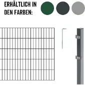 Alberts Dubbelstaafmat hekwerk Basisset Hoogte: 80 - 160 cm, totale lengte: 4 - 30 m, voor plaatsing in beton (set)
