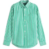 Tommy Hilfiger Overhemd 'FLEX' groen / wit