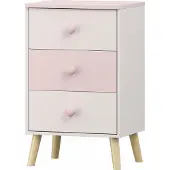 En.casa Kindernachtkastje Sandnes wit en roze 62x38x30 cm []