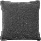 Dutch decor - BOWIE - Sierkussen 45x45 cm - van gewassen katoen - Charcoal Gray - antraciet