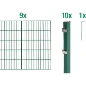 Alberts Dubbelstaafmat hekwerk Basisset Hoogte: 80 - 160 cm, totale lengte: 4 - 30 m, voor plaatsing in beton (set)
