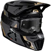 Leatt Moto 8.5 Composite Zwart Grijs Goud Crosshelm met 5.5 Bril Maat S