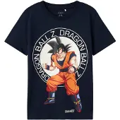 Name it Shirt 'NKMjes Dragon' navy / antraciet / oranje / wit