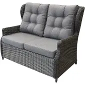 AVH-Collectie Ibiza premium 2-zits loungebank antraciet wicker