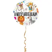 Folat - Folieballon Happy Birthday dieren