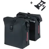 Basil SoHo - dubbele fietstas - 100% waterdicht - afneembaar - MIK - Incl. LED-verlichting