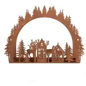 Clayre & Eef Waxinelichthouder 32x9x23 cm Bruin Metaal