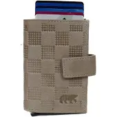 Bear design Lederen Creditcardhouder / Pasjeshouder / Portemonnee Elsie block/feather