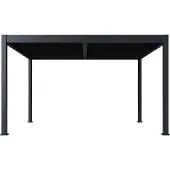 Paragon pergola/paviljoen met lamellendak "Tuscan 1214", antraciet, 370 x 433 x 265 cm (L x B x H)