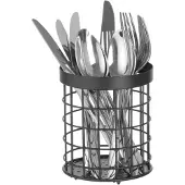 Hendi Bestekhouder – matzwarte poedercoating – Ø125x(H)145mm – metaal – roestvast staal