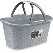 Stefanplast Heupwasmand 'Elegance' - 35 Liter - Wasmand met handgrepen - Grijs