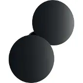 Lodes Puzzle Round Muur / Plafond Lamp Double Round | Matte Black | 3000K