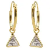 Karma symbols oorbel zirconia triangle Goud M2203