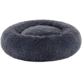 Feandrea Hondenbed, kattenbed, zachte pluche stof, 60 cm, donkergrijs, model PGW038G02