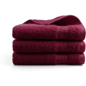 DoubleDry Katoenen handdoek - 3 stuks - 50x100 - bordeaux