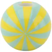 House Vitamin Candle holder swirl- dolomite yellow/mint- 10x10x10cm