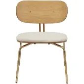 UMAGE Curious Lounge Stoel Teddy White | Brass