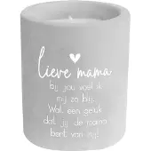 Paper Dreams Kaarsje Mama- 6,5x6,5x8 cm - Cement